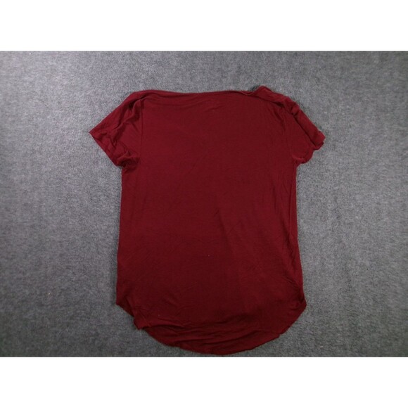 Hollister Top Women Medium Burgundy Base Layer Flowy Causal Everyday Basic Day - Picture 9 of 10